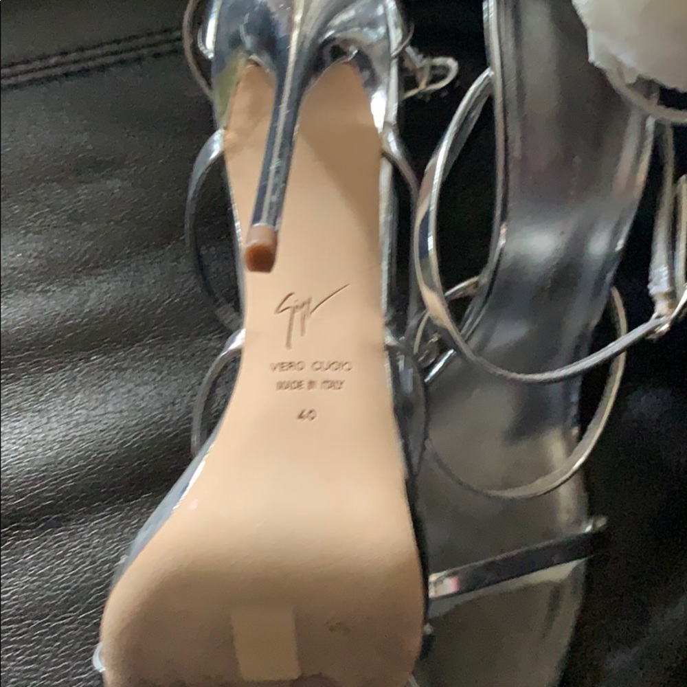 Giuseppe Zanotti Silver Strappy Heels - Picture 4 of 5